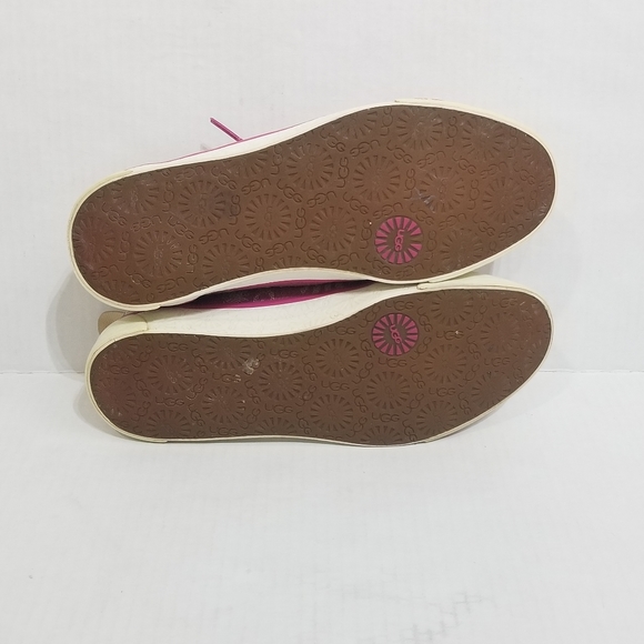 UGG Evera Denim Logo Print Sherpa Lined Sneakers in Pink Womens Size 8.5 - Picture 11 of 11